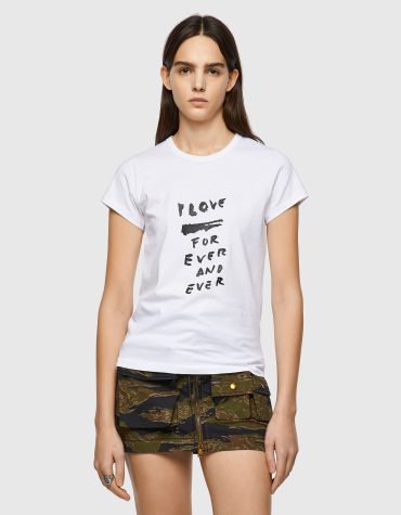 T-SHIRT ΜΕ ΕΚΤΥΠΩΣΗ LOVE FOR EVER DIESEL T-SHIRTS