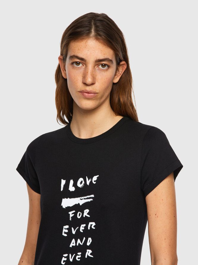 T-SHIRT ΜΕ ΕΚΤΥΠΩΣΗ LOVE FOR EVER DIESEL T-SHIRTS 4