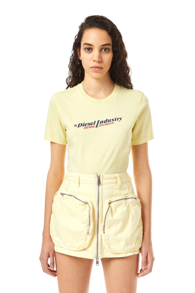 T-SHIRT ΜΕ ΣΤΑΜΠΑ (YELLOW) DIESEL T-SHIRTS 21