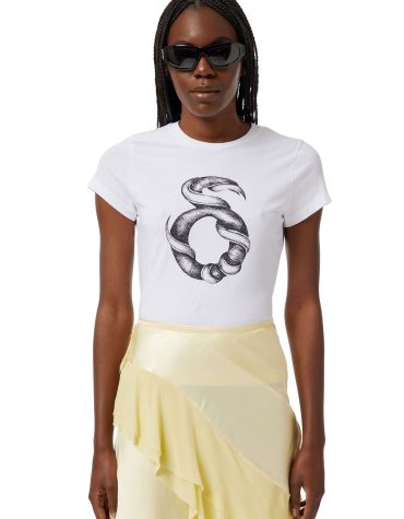 T-SHIRT ΜΕ ΤΥΠΩΜΑ (WHITE) DIESEL T-SHIRTS 2