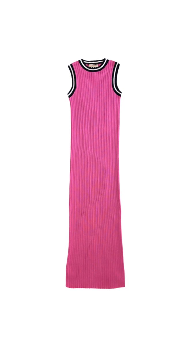 ΦΟΡΕΜΑ ΜΕ ΑΣΠΡΟΜΑΥΡΟ ΡΕΛΙ (PINK) MAMOUSH ΠΛΕΚΤΑ 4