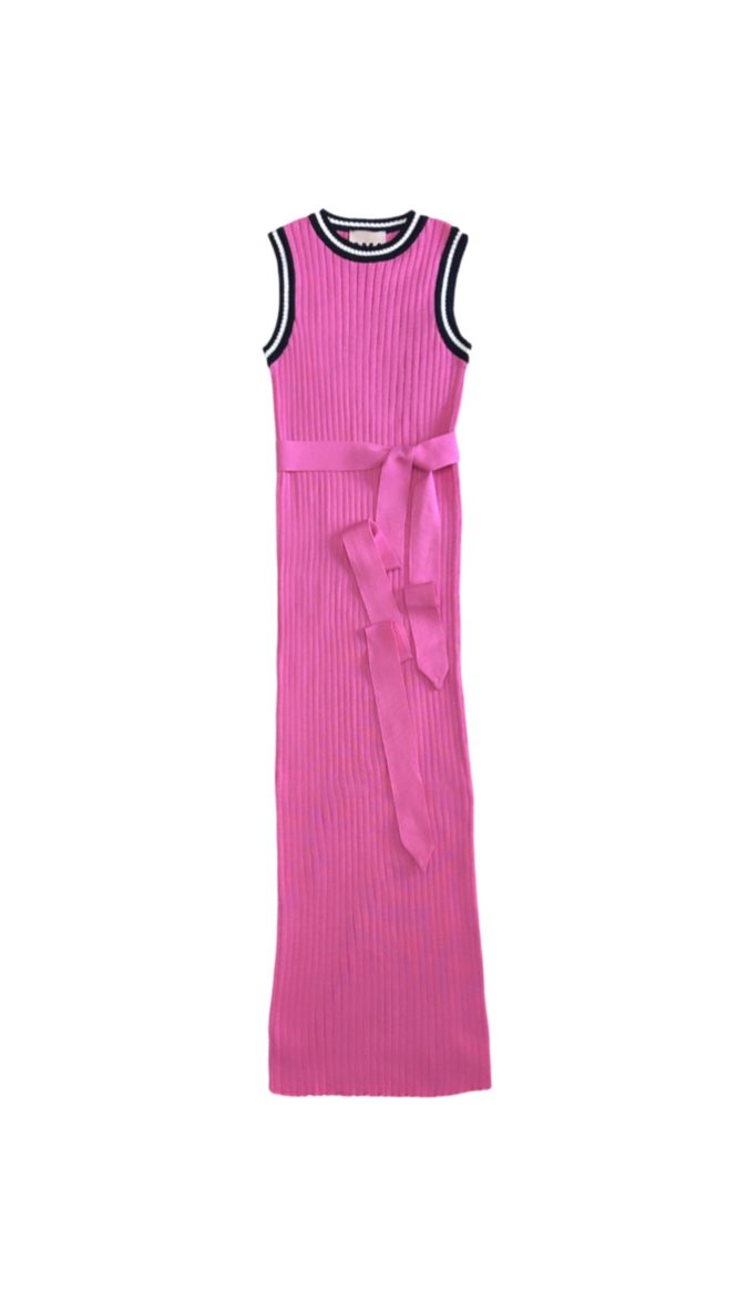 ΦΟΡΕΜΑ ΜΕ ΑΣΠΡΟΜΑΥΡΟ ΡΕΛΙ (PINK) MAMOUSH ΠΛΕΚΤΑ 5