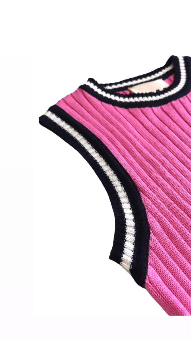 ΦΟΡΕΜΑ ΜΕ ΑΣΠΡΟΜΑΥΡΟ ΡΕΛΙ (PINK) MAMOUSH ΠΛΕΚΤΑ 3