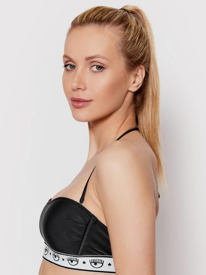 ΜΑΓΙΟ ΣΤΡΑΠΛΕΣ ΠΑΝΩ ΜΕΡΟΣ ΜΕ ΛΟΓΟΤΥΠΟ (BLACK) CHIARA FERRAGNI ΜΑΓΙΟ 19