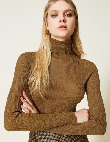 ΜΠΛΟΥΖΑ ΖΙΒΑΓΚΟ ΧΩΡΙΣ ΡΑΦΕΣ ΜΕ LUREX TWINSET ΜΠΛΟΥΖΕΣ
