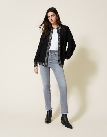 MOHAIR ΖΑΚΕΤΑ ΚΕΝΤΗΜΕΝΗ ΜΕ ΠΑΓΙΕΤΕΣ TWINSET ΖΑΚΕΤΕΣ