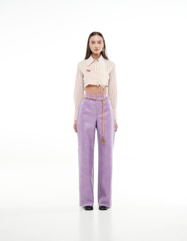 TOP ΡΙΓΕΣ WITH FEATHERS MILKWHITE ΜΠΛΟΥΖΕΣ 2