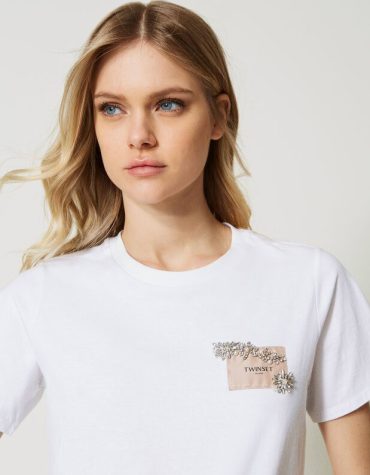 T-SHIRT ΜΕ ΛΟΓΟΤΥΠΟ (WHITE) TWINSET T-SHIRTS