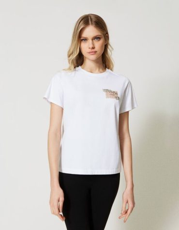 T-SHIRT ΜΕ ΛΟΓΟΤΥΠΟ (WHITE) TWINSET T-SHIRTS 2