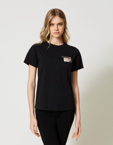 T-SHIRT ΜΕ ΛΟΓΟΤΥΠΟ (BLACK) TWINSET T-SHIRTS