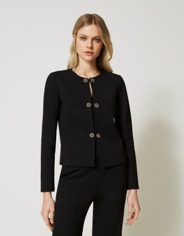 ΚΟΝΤΟ BLAZER ΜΕ ΚΟΥΜΠΙ OVAL T TWINSET top coat