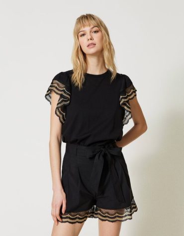 T-SHIRT ΜΕ ΒΟΛΑΝ ΜΑΝΙΚΙΑ TWINSET T-SHIRTS 2