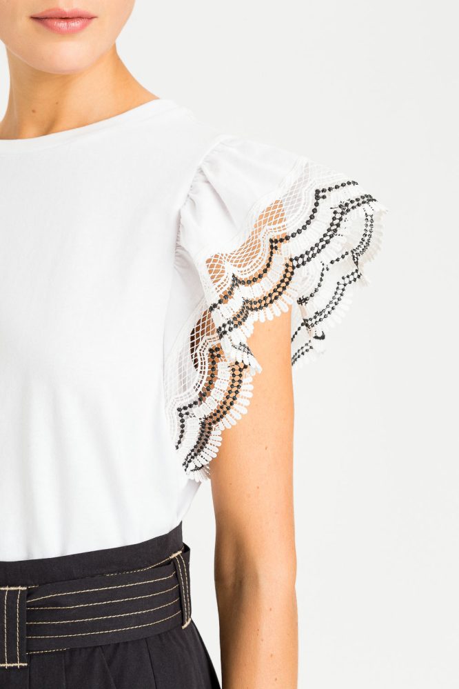 T-SHIRT ΜΕ ΒΟΛΑΝ ΜΑΝΙΚΙΑ TWINSET T-SHIRTS 5