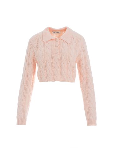 TOP ΠΛΕΚΤΟ (BABY PINK) MILKWHITE ΜΠΛΟΥΖΕΣ
