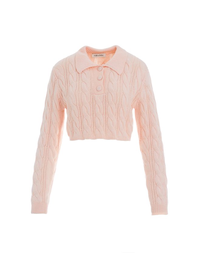TOP ΠΛΕΚΤΟ (BABY PINK) MILKWHITE ΜΠΛΟΥΖΕΣ 3