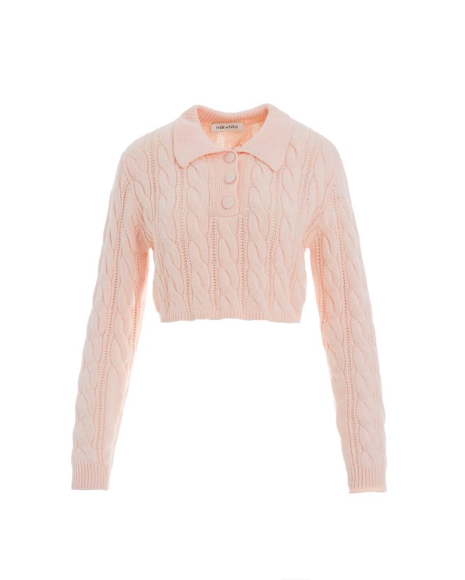 TOP ΠΛΕΚΤΟ (BABY PINK) MILKWHITE ΠΡΟΣΦΟΡΕΣ 24