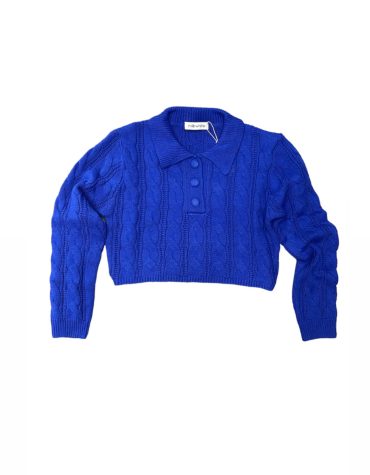 TOP ΠΛΕΚΤΟ (BLUE) MILKWHITE ΜΠΛΟΥΖΕΣ