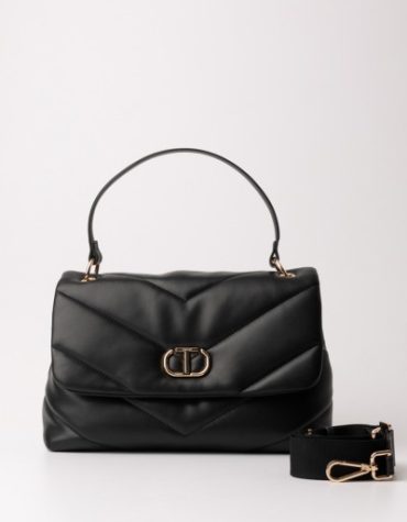 CROSSBODY ΚΑΠΙΤΟΝΕ ΤΣΑΝΤΑ (BLACK) TWINSET ΑΞΕΣΟΥΑΡ