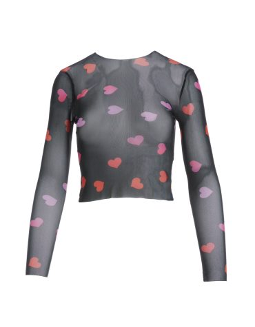ΔΙΑΦΑΝΟ TOP (HEART MULTICOLOR) MILKWHITE ΜΠΛΟΥΖΕΣ