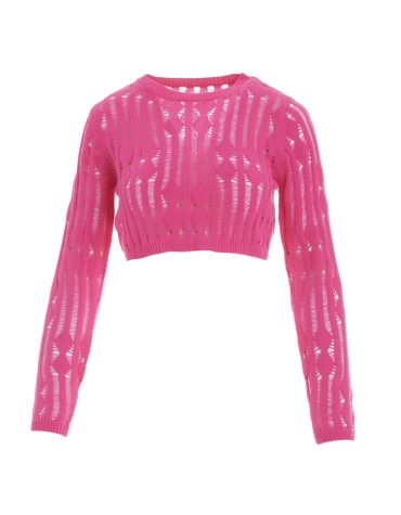 TOP ΠΛΕΚΤΟ (FUCHSIA) MILKWHITE ΜΠΛΟΥΖΕΣ