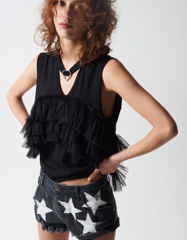 T-SHIRT ROUCHES DOLLY ANIYEBY OUTLET -70%