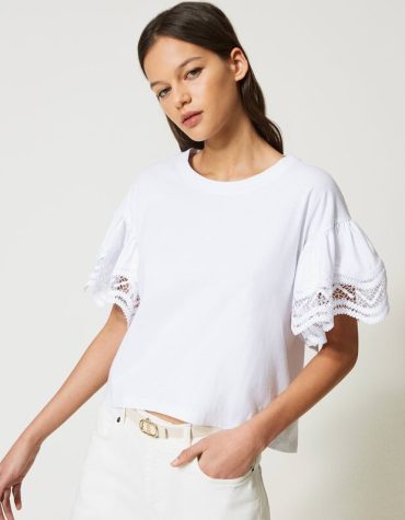 ΜΑΚΡΑΜΕ ΔΑΝΤΕΛΕΝΙΟ ΜΠΛΟΥΖΑΚΙ TWINSET T-SHIRTS