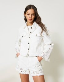 ΤΖΙΝ ΠΑΝΤΕΛΟΝΙ ΜΕ BRODERIE ANGLAISE TWINSET pants