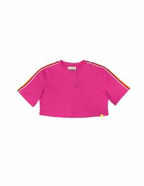 CROP TOP ΜΕ ΠΟΛΥΧΡΩΜΕΣ ΡΙΓΕΣ (FUCHSIA) MAMOUSH ΜΠΛΟΥΖΕΣ 5