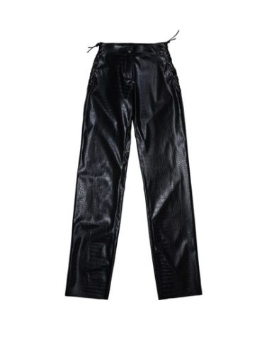 ΔΕΡΜΑΤΙΝΟ ΠΑΝΤΕΛΟΝΙ (BLACK) MILKWHITE pants