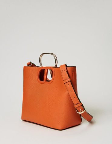 ΤΣΑΝΤΑ ‘LILA’ ΜΕ ΛΑΒΗ OVAL T TWINSET ΑΞΕΣΟΥΑΡ