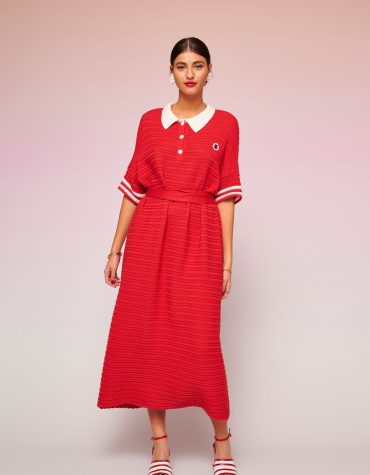 HERMIONE ΠΛΕΚΤΟ ΦΟΡΕΜΑ (RED) KARAVAN ΝΕΕΣ ΑΦΙΞΕΙΣ 2