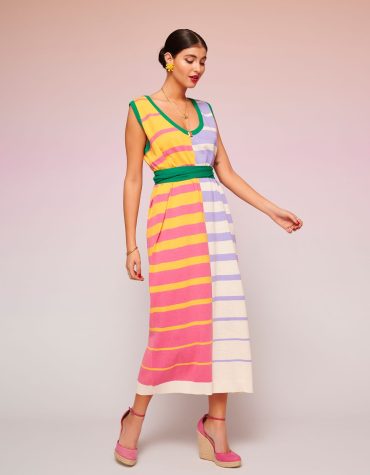 DAPHNE STRIPED ΠΛΕΚΤΟ ΦΟΡΕΜΑ KARAVAN ΝΕΕΣ ΑΦΙΞΕΙΣ