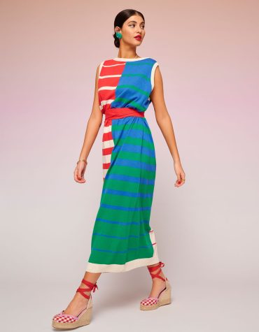 DAPHNE STRIPED ΠΛΕΚΤΟ ΦΟΡΕΜΑ KARAVAN ΝΕΕΣ ΑΦΙΞΕΙΣ