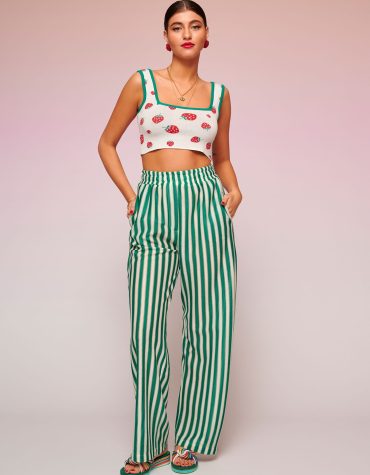 IRIS ΠΛΕΚΤΟ CROP TOP (STRAWBERRIES) KARAVAN ΜΠΛΟΥΖΕΣ 2