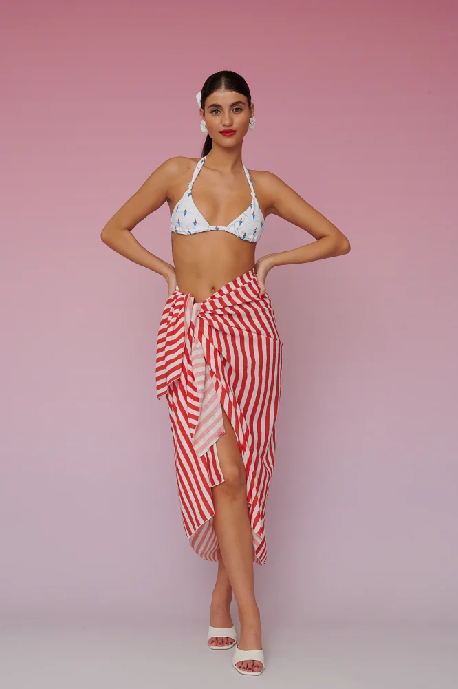 BRENDA BEACH COVER-UP – RED STRIPES KARAVAN ΠΡΟΣΦΟΡΕΣ 6