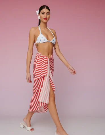 BRENDA BEACH COVER-UP – RED STRIPES KARAVAN ΠΡΟΣΦΟΡΕΣ 8