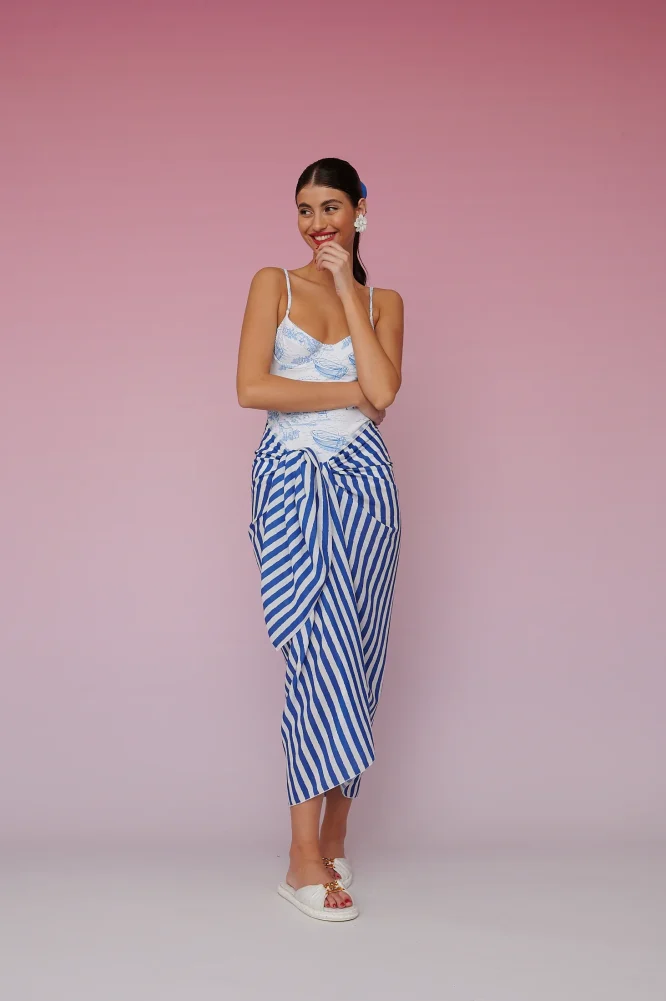 BRENDA BEACH COVER-UP – BLUE STRIPES KARAVAN ΠΡΟΣΦΟΡΕΣ 12