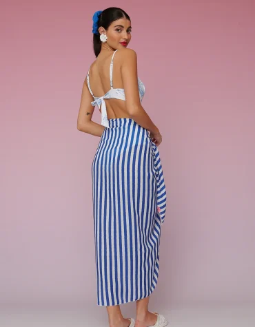 BRENDA BEACH COVER-UP – BLUE STRIPES KARAVAN ΚΑΦΤΑΝΙΑ 47