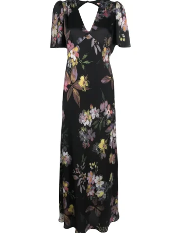 LONG FLORAL TWILL DRESS TWINSET CLOTHES