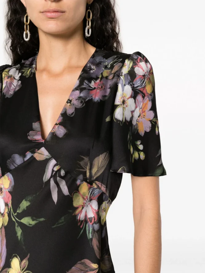 LONG FLORAL TWILL DRESS TWINSET CLOTHES 6
