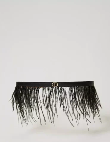 WAIST BELT WITH FEATHERS TWINSET ACCESSORY