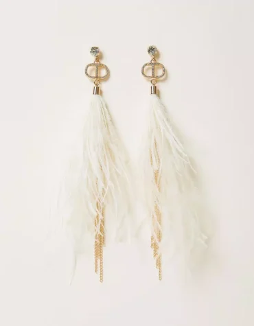 EARRINGS WITH FEATHERS AND STRINGS TWINSET ACCESSORY