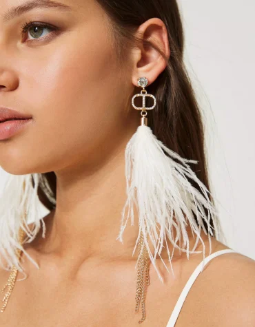 EARRINGS WITH FEATHERS AND STRINGS TWINSET ACCESSORY 2