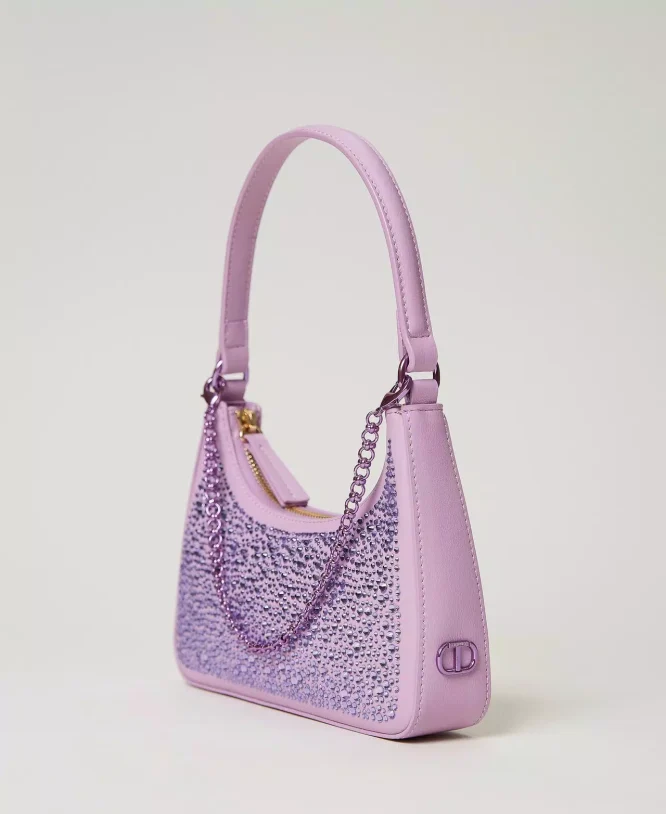 ‘SUKI’ HOBO SHOULDER BAG WITH RHINESTONES TWINSET ACCESSORY 5