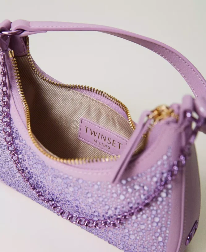 ‘SUKI’ HOBO SHOULDER BAG WITH RHINESTONES TWINSET ACCESSORY 7