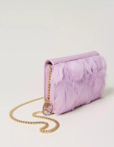 SHOULDER BAG WITH FEATHERS TWINSET ACCESSORY