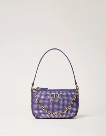 “PETITE” SHOULDER BAG WITH RHINESTONES TWINSET BAGS