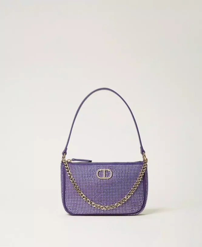 “PETITE” SHOULDER BAG WITH RHINESTONES TWINSET BAGS 9