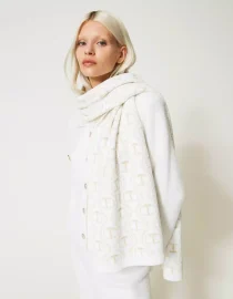 ANGORA AND LUREX SCARF WITH OVAL T TWINSET ACCESSORY 6