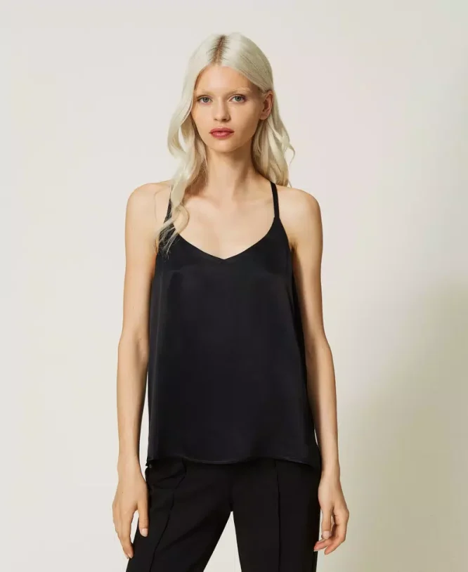 ΣΑΤΕΝ ΤΟΠ (BLACK) TWINSET ΠΡΟΣΦΟΡΕΣ 13